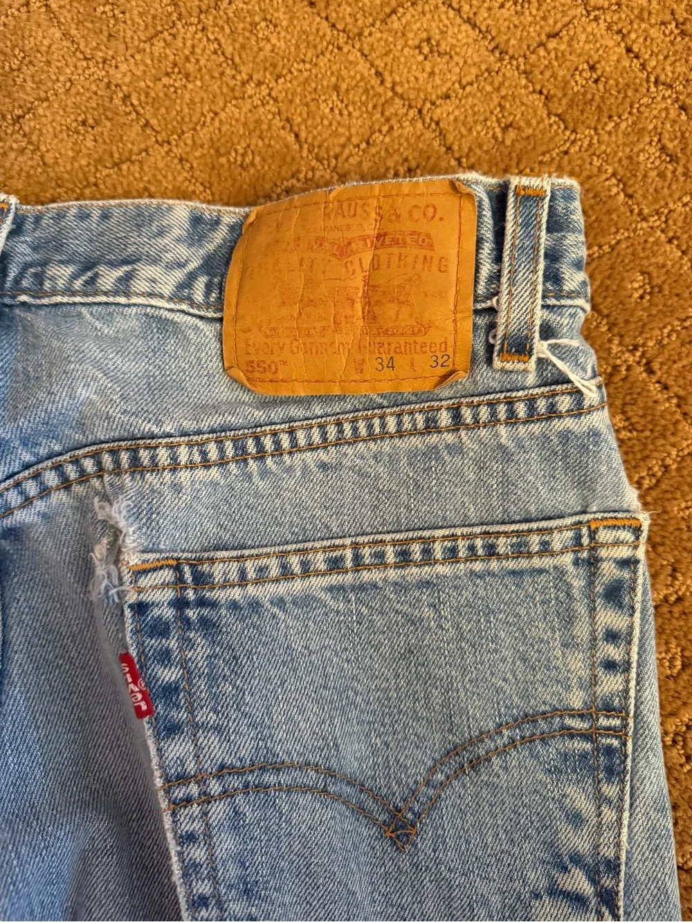 Levi's 550 Men's Relaxed Fit Jeans Blue Medium Wash Size 34x32